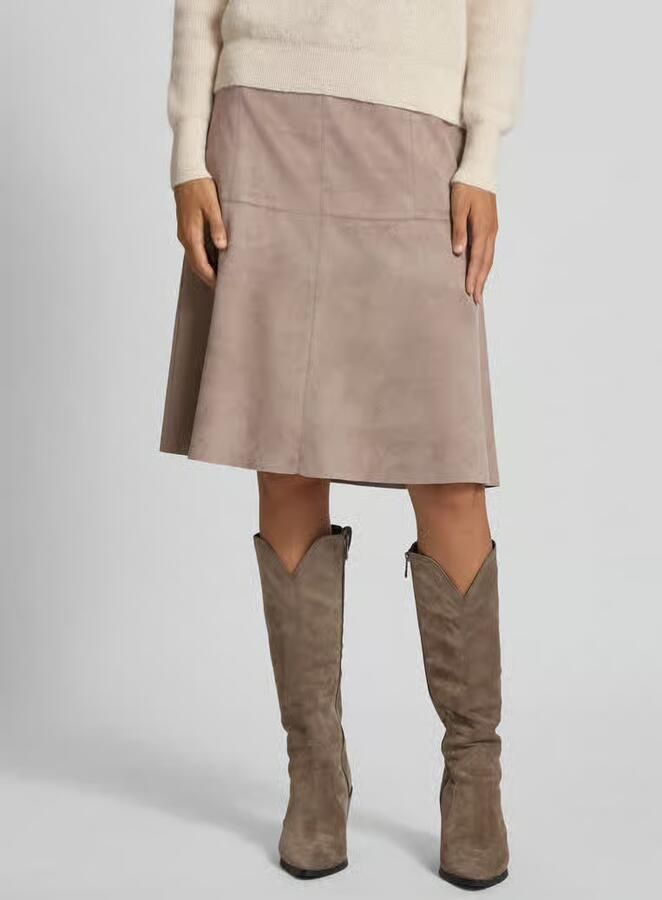 S.Oliver BLACK LABEL Rok in A-shape van wildleerimitatie - Foto 4