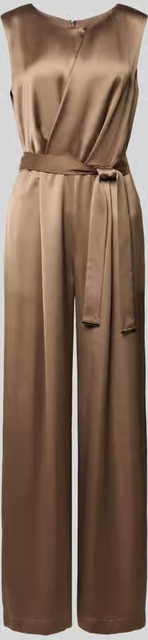 S.Oliver BLACK LABEL Shaped fit jumpsuit met tailleriem om te strikken - Foto 2