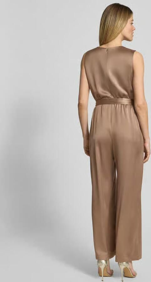S.Oliver BLACK LABEL Shaped fit jumpsuit met tailleriem om te strikken - Foto 3