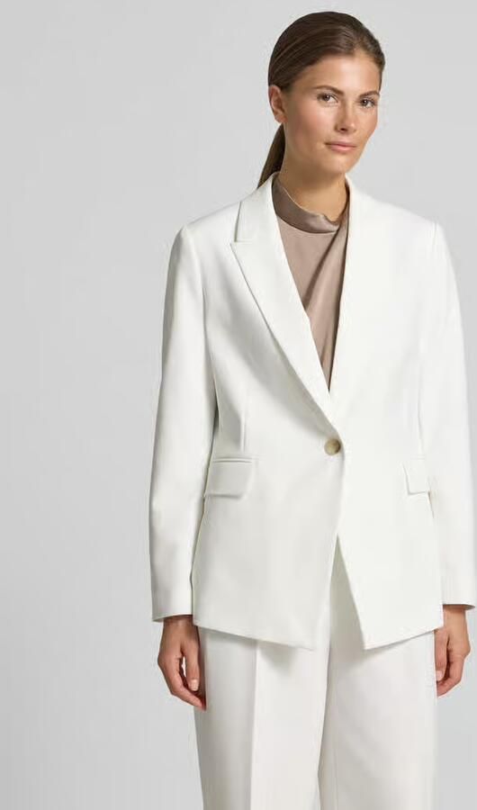 S.Oliver BLACK LABEL Shaped fit longblazer met steigend reverskraag - Foto 4