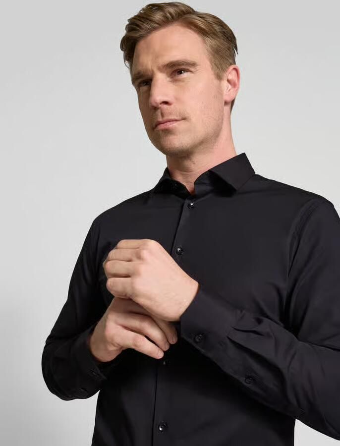 S.Oliver BLACK LABEL Shaped fit zakelijk overhemd van katoenstretch - Foto 3