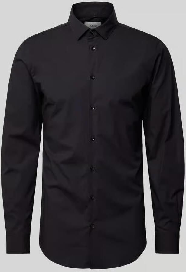 S.Oliver BLACK LABEL Shaped fit zakelijk overhemd van katoenstretch - Foto 2