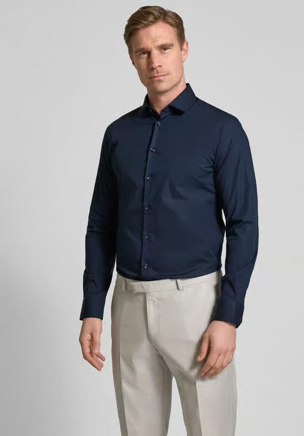 S.Oliver BLACK LABEL Shaped fit zakelijk overhemd van katoenstretch - Foto 5