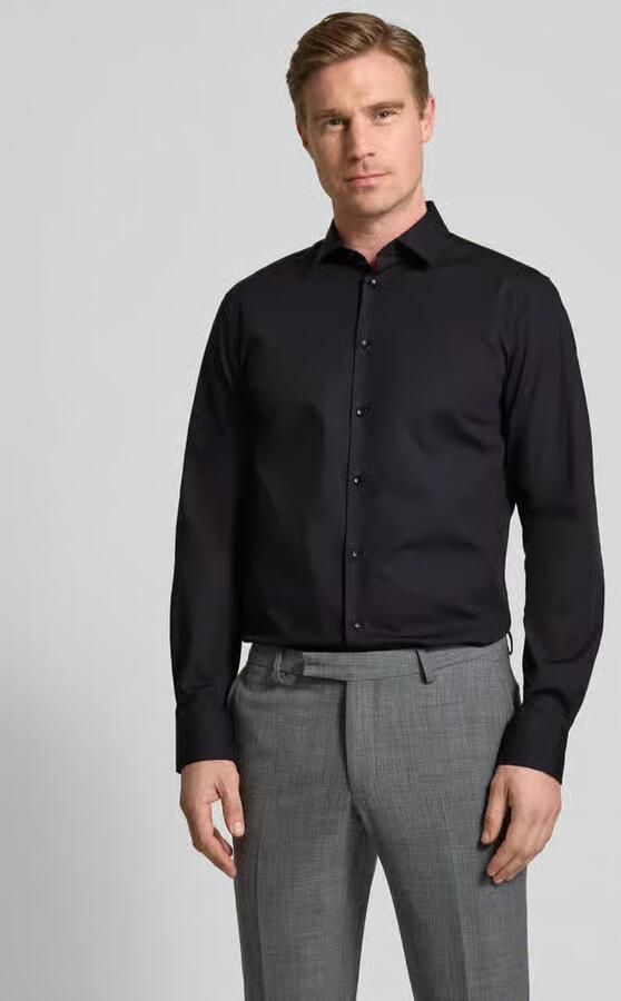 S.Oliver BLACK LABEL Shaped fit zakelijk overhemd van katoenstretch - Foto 4