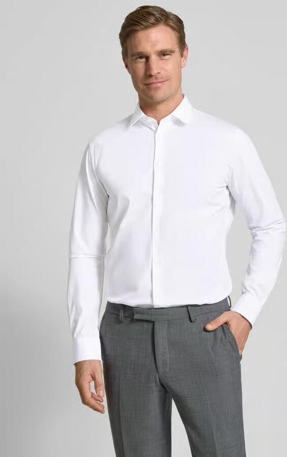 S.Oliver BLACK LABEL Shaped fit zakelijk overhemd van katoenstretch - Foto 2