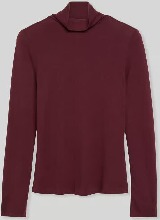 S.Oliver BLACK LABEL Shirt met lange mouwen van wol met col