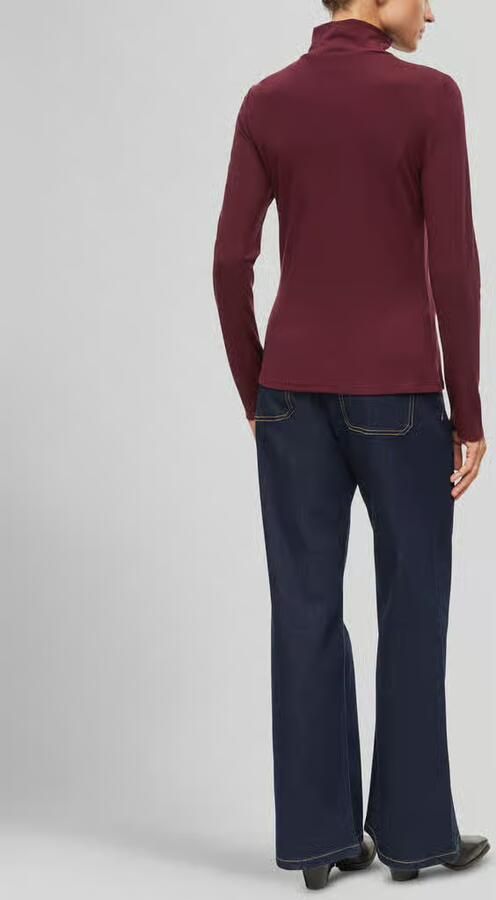 S.Oliver BLACK LABEL Shirt met lange mouwen van wol met col - Foto 2