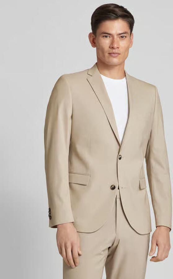 S.Oliver BLACK LABEL Slim fit 2-knoopscolbert met viscosegehalte - Foto 2