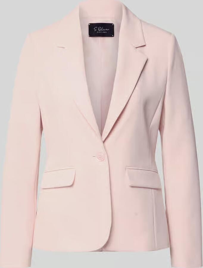 S.Oliver BLACK LABEL slim fit blazer met reverskraag - Foto 2