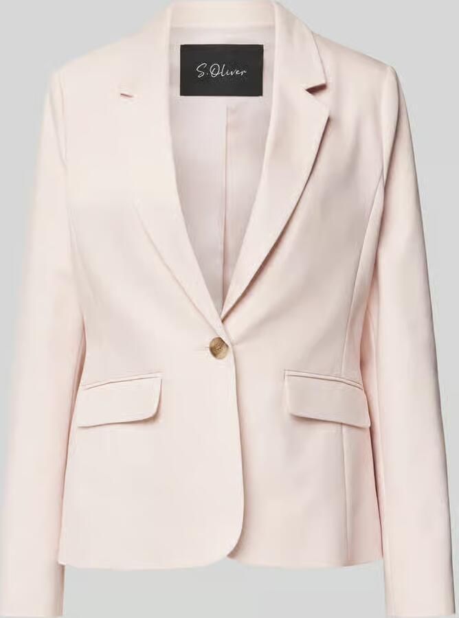 S.Oliver BLACK LABEL Slim fit blazer van katoenmix - Foto 4