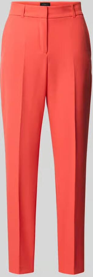 S.Oliver BLACK LABEL Slim fit cigarette pants met riemlussen
