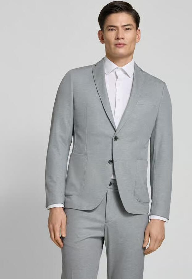 S.Oliver BLACK LABEL Slim fit colbert in tweekleurige piqué-jersey model 's.O JOGG' - Foto 4