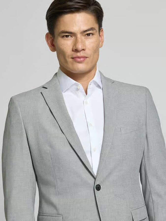 S.Oliver BLACK LABEL Slim fit colbert met fijn geweven motief - Foto 2