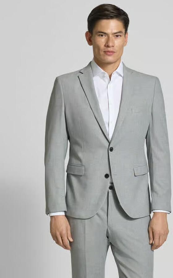 S.Oliver BLACK LABEL Slim fit colbert met fijn geweven motief - Foto 4