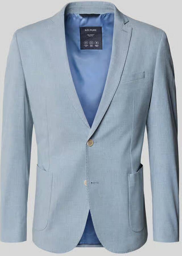 S.Oliver BLACK LABEL slim fit colbert met katoen viscose en linnen - Foto 2