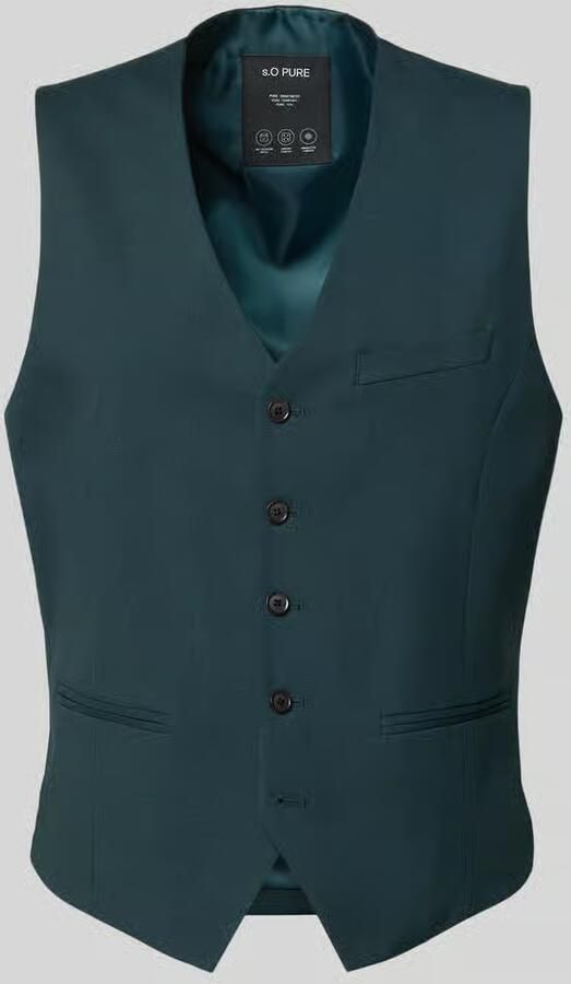 S.Oliver BLACK LABEL Slim fit gilet met viscose model 'SO PURE' - Foto 2