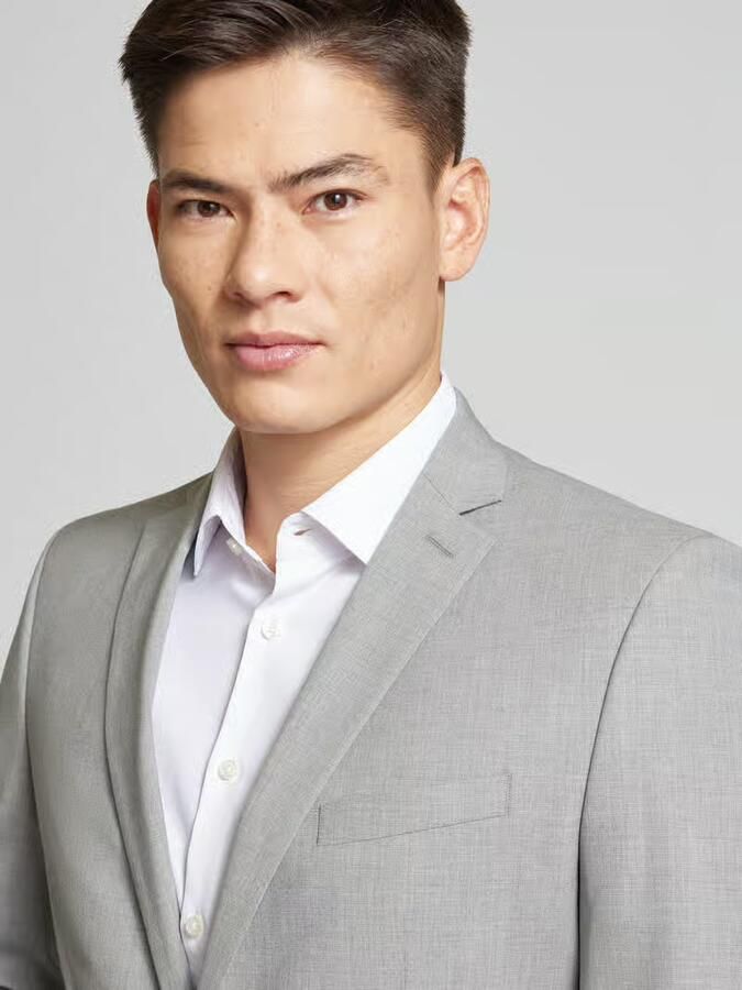 S.Oliver BLACK LABEL Slim fit jack van elastische viscosemix met 2-knoopssluiting