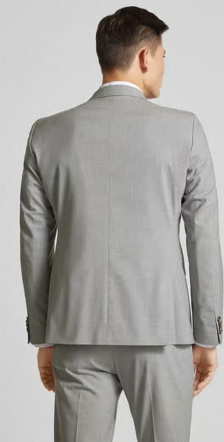 S.Oliver BLACK LABEL Slim fit jack van elastische viscosemix met 2-knoopssluiting - Foto 4