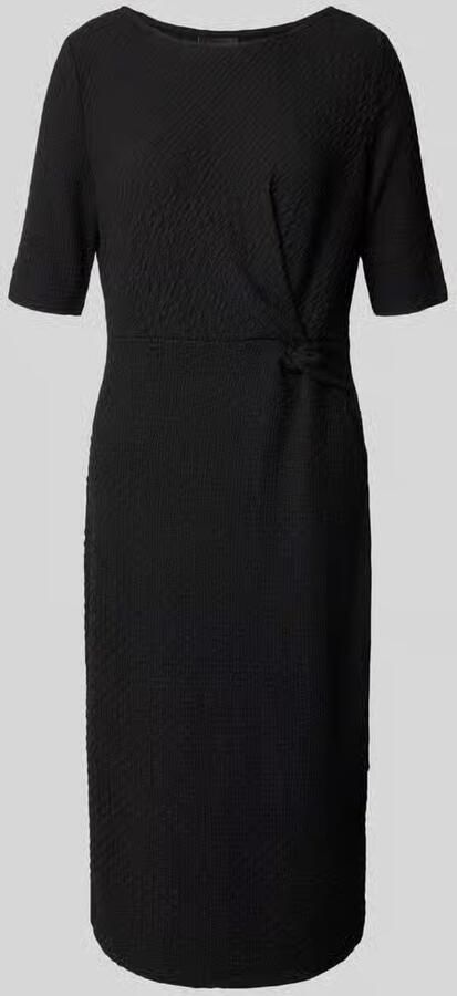 S.Oliver BLACK LABEL Slim fit kokerjurk met knoopdetail - Foto 2