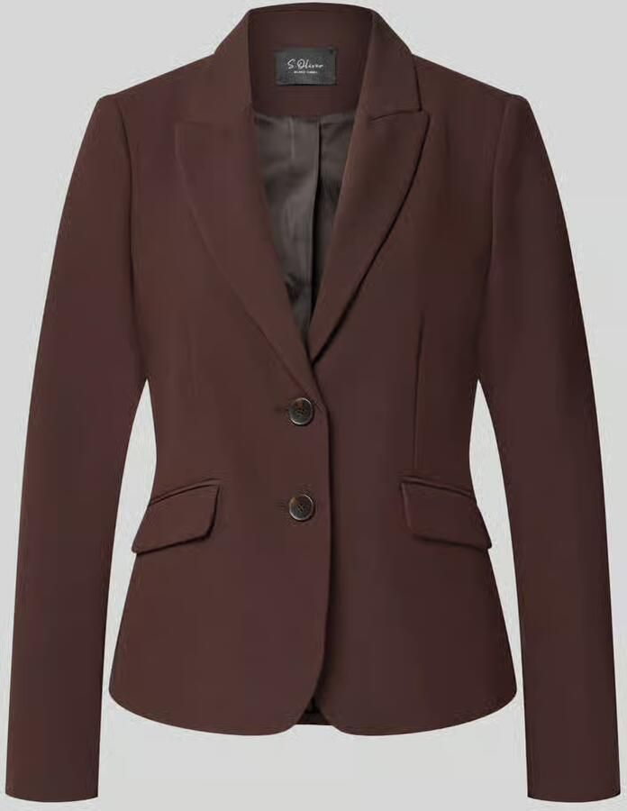 S.Oliver BLACK LABEL Slim fit korte blazer met viscose