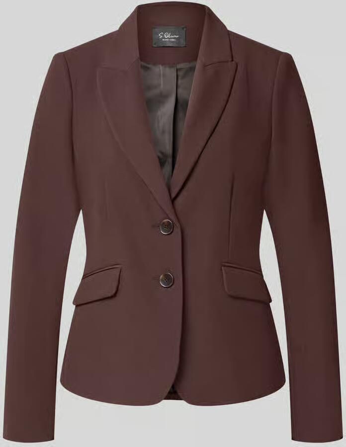 S.Oliver BLACK LABEL Slim fit korte blazer met viscose