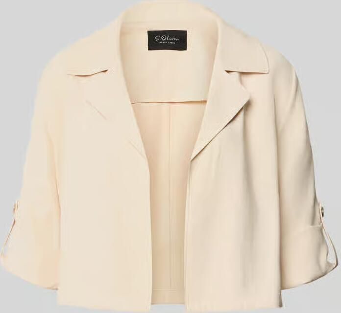 S.Oliver BLACK LABEL slim fit korte blazer van viscosemix - Foto 2