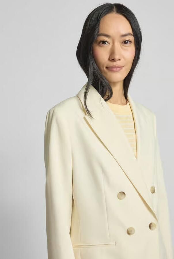 S.Oliver BLACK LABEL Slim fit lange blazer met 2-knoopssluiting