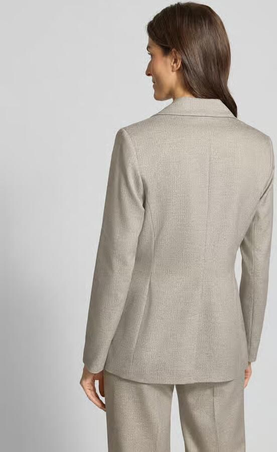 S.Oliver BLACK LABEL Slim fit lange blazer van viscosemix