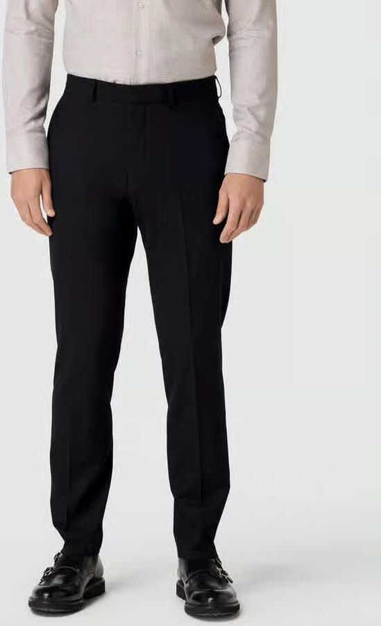 S.Oliver BLACK LABEL Slim fit pantalon met persplooien model 'OULTIMATE'