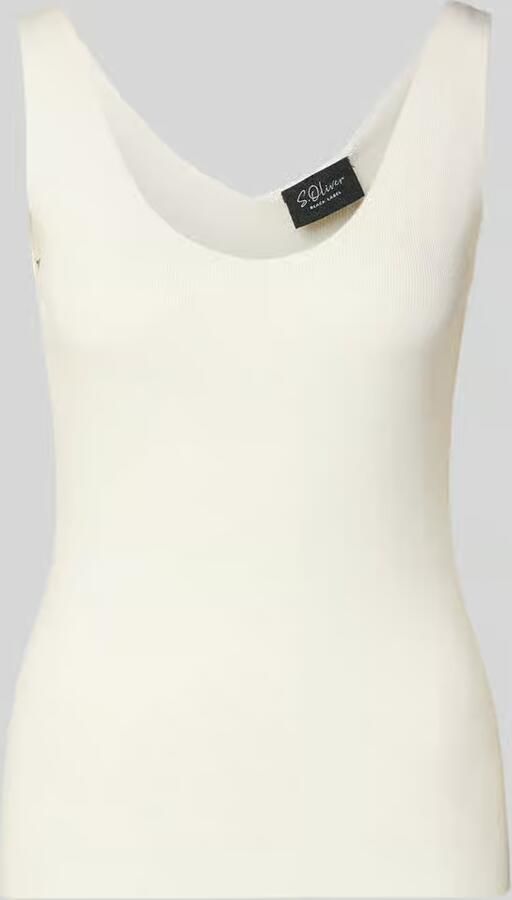 S.Oliver BLACK LABEL slim fit top van viscosemix - Foto 2