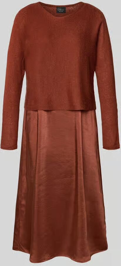 S.Oliver BLACK LABEL Soepele vrijetijdsjurk met een korte pullover met wol