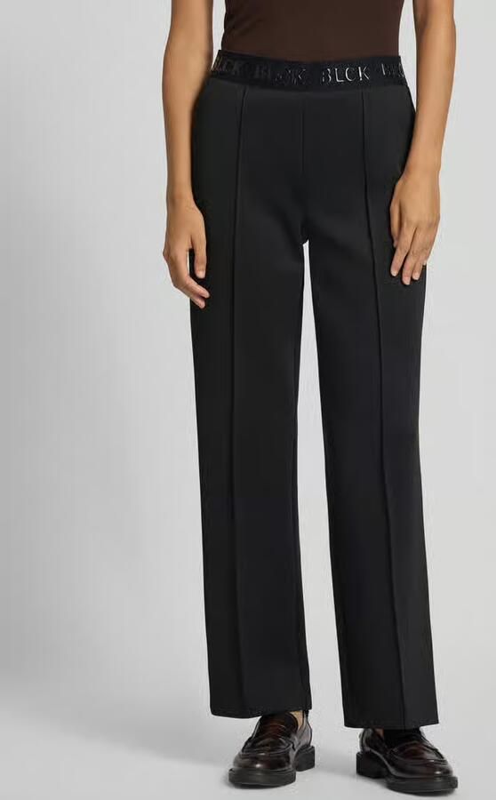 S.Oliver BLACK LABEL Straight leg broek met elastische band - Foto 2