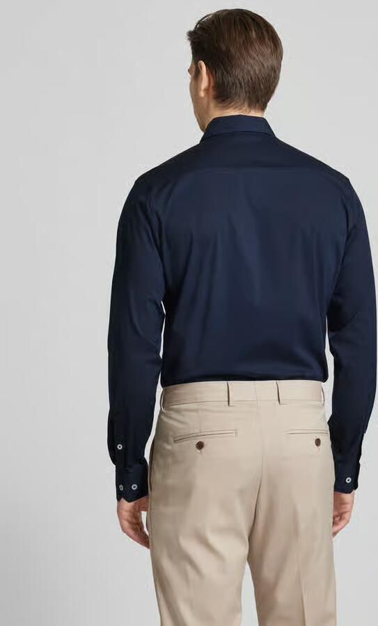 S.Oliver BLACK LABEL Tailored fit zakelijk overhemd met kentkraag