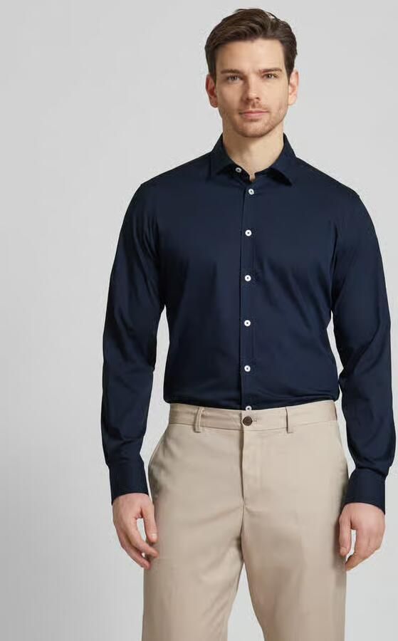 S.Oliver BLACK LABEL Tailored fit zakelijk overhemd met kentkraag - Foto 2