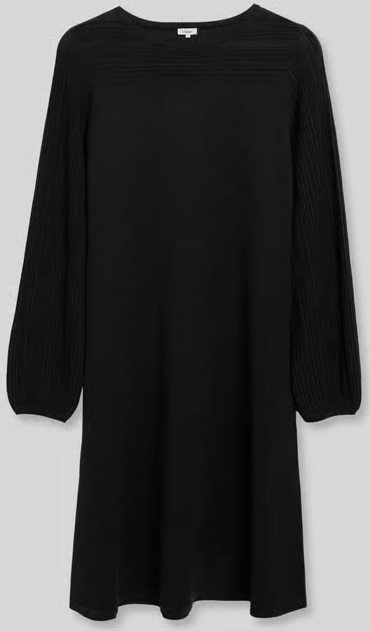 S.Oliver BLACK LABEL semi-transparante korte gebreide jurk zwart - Foto 4