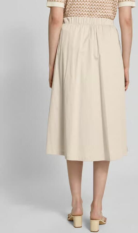 S.Oliver BLACK LABEL Uitlopende midi-rok met bandplooien