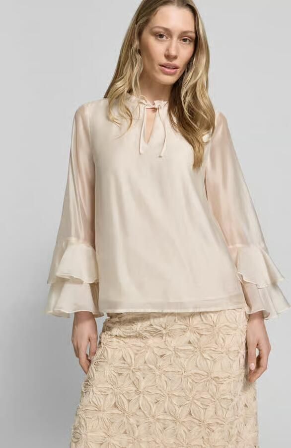 S.Oliver BLACK LABEL Uitlopende midi-rok met elastische band