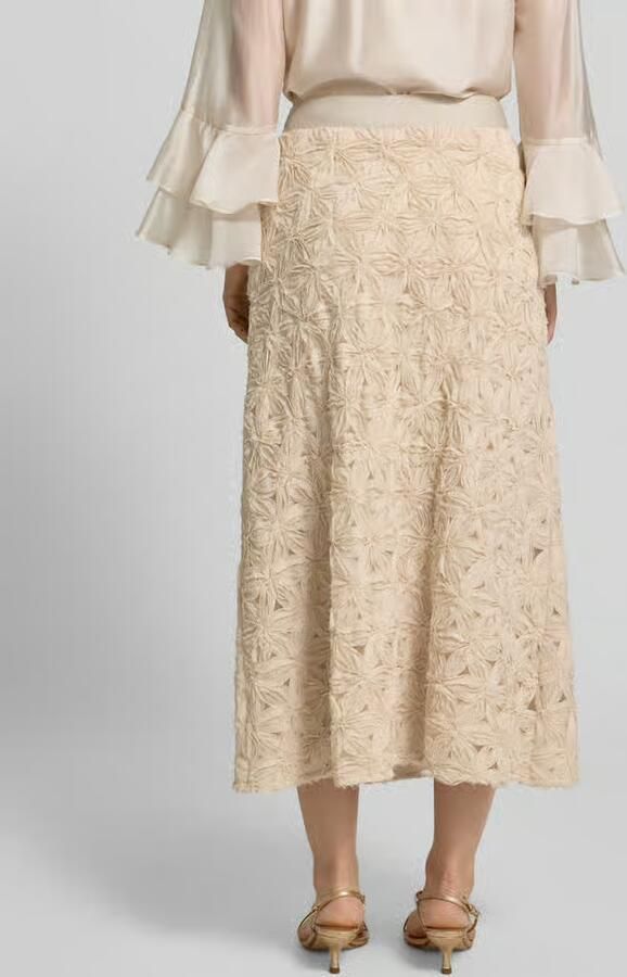 S.Oliver BLACK LABEL Uitlopende midi-rok met elastische band