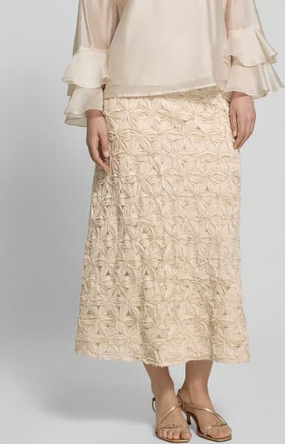 S.Oliver BLACK LABEL Uitlopende midi-rok met elastische band - Foto 3