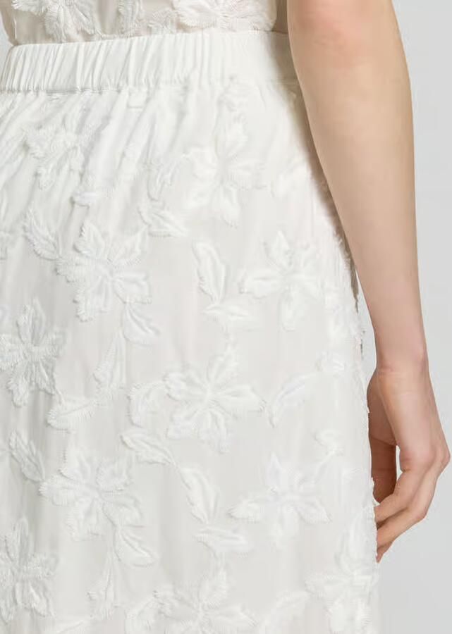 S.Oliver BLACK LABEL Uitlopende midi-rok met katoen