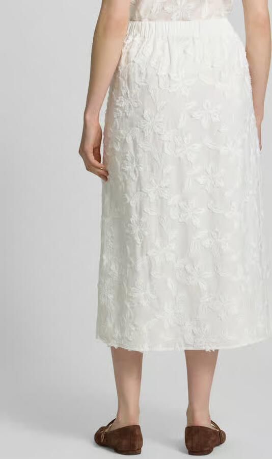S.Oliver BLACK LABEL Uitlopende midi-rok met katoen