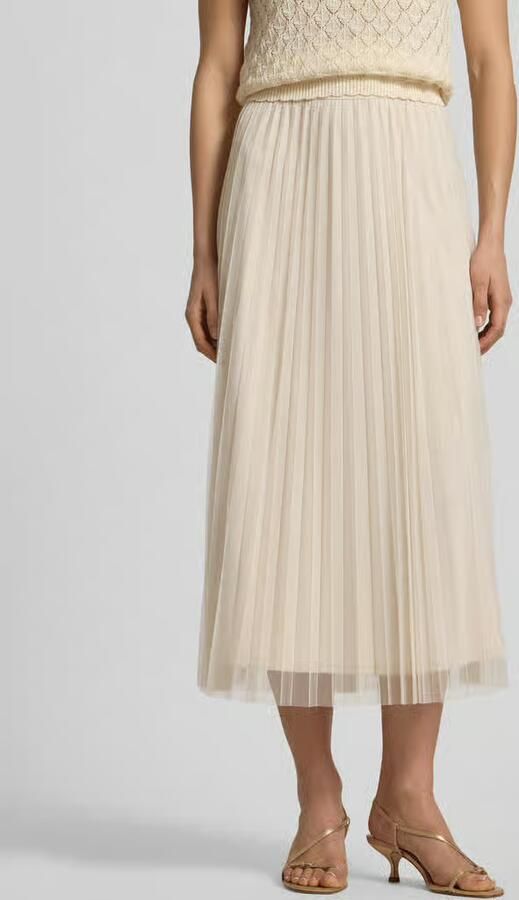 S.Oliver BLACK LABEL Uitlopende midi-rok met plooien - Foto 3