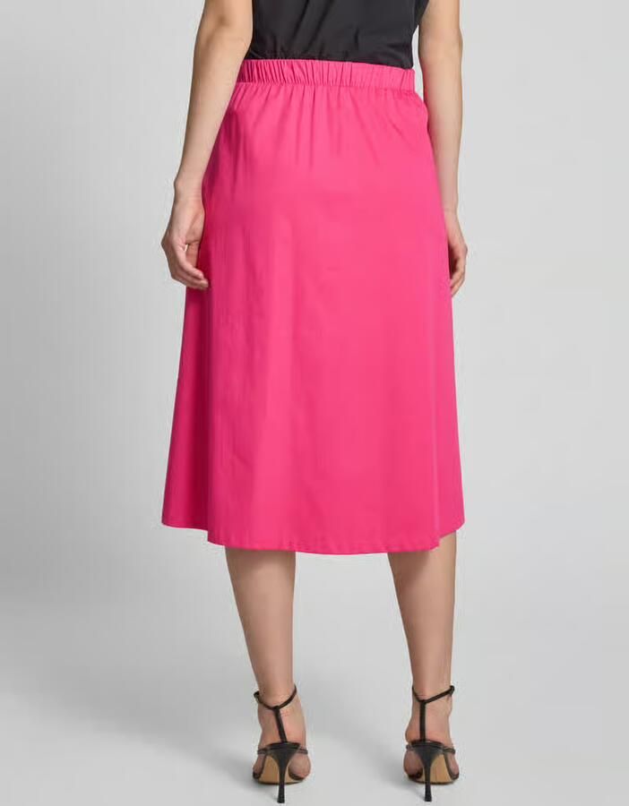S.Oliver BLACK LABEL Uitlopende midirok van popeline