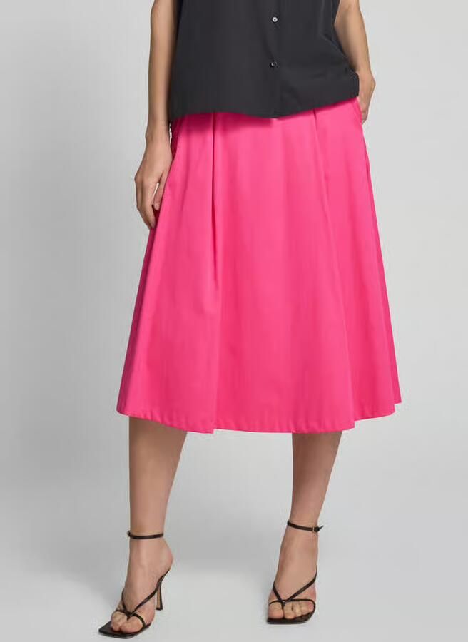 S.Oliver BLACK LABEL Uitlopende midirok van popeline - Foto 2