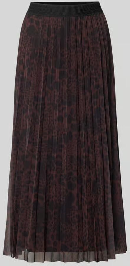 S.Oliver BLACK LABEL Vloeiende midi-rok met luipaardprint