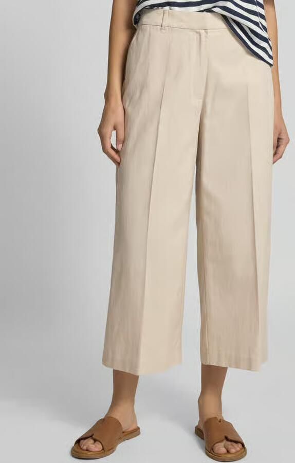 S.Oliver BLACK LABEL Wide leg culotte van een mix van lyocell en katoen - Foto 2