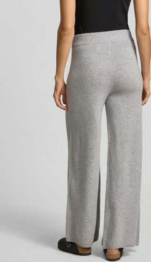 S.Oliver BLACK LABEL Wide leg gebreide broek van een mix van wol en kasjmier