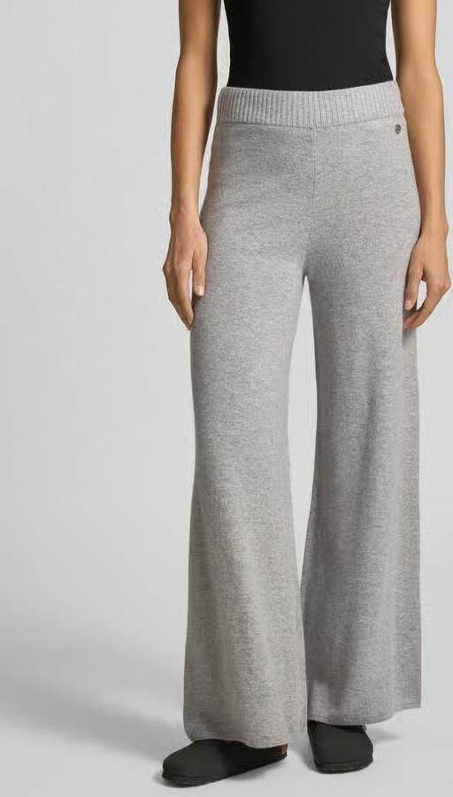 S.Oliver BLACK LABEL Wide leg gebreide broek van een mix van wol en kasjmier - Foto 2