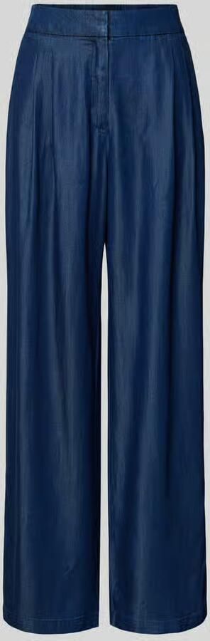 S.Oliver BLACK LABEL wide leg high waist broek marineblauw - Foto 4
