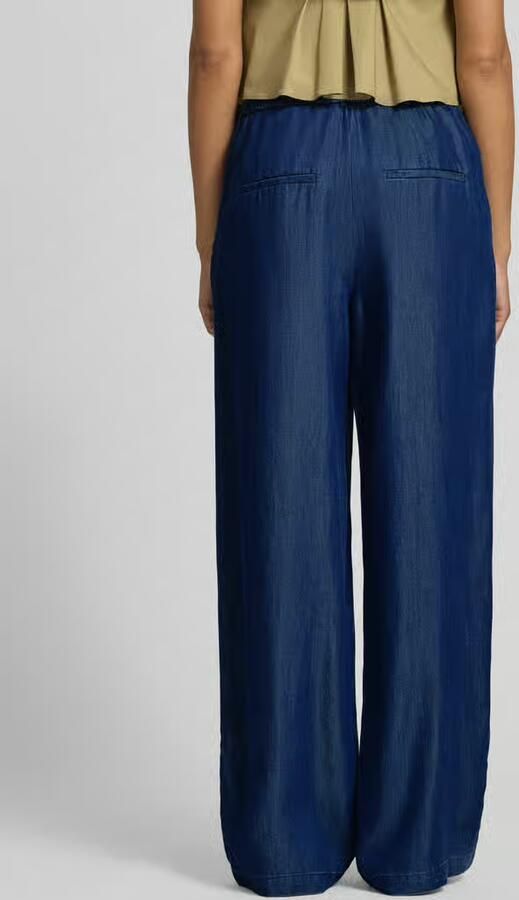 S.Oliver BLACK LABEL wide leg high waist broek marineblauw - Foto 3